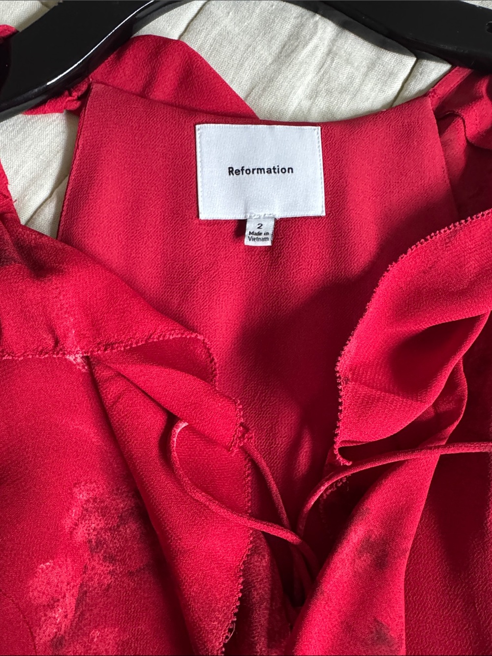 Reformation Paulette Top Red - Size 2 - Picture 5 of 9